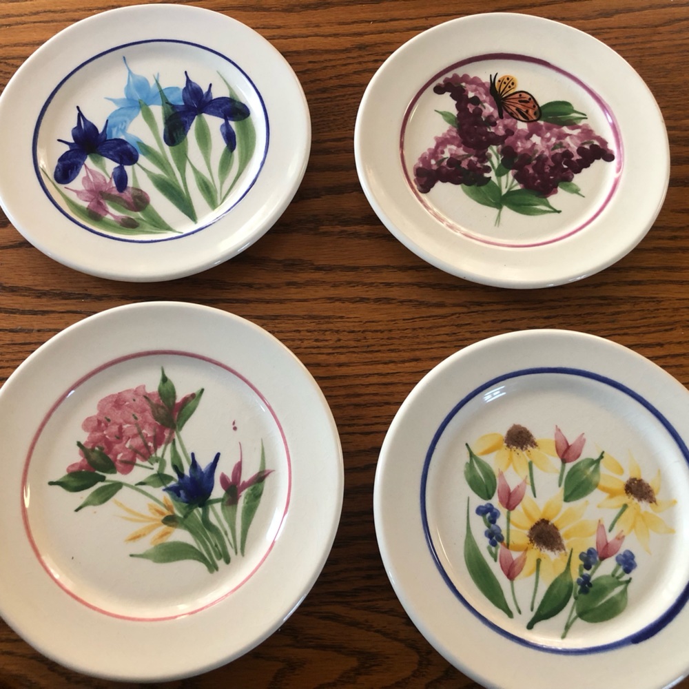 Emerson Creek Pottery Floral Plates
